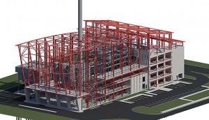 The project’s steel frame in its entirety