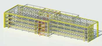 Steel cores are incorporated into the frame as they assist in the building’s blast resistance