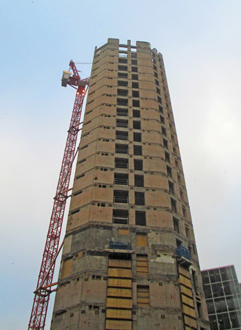 The original core was retained during the demolition process