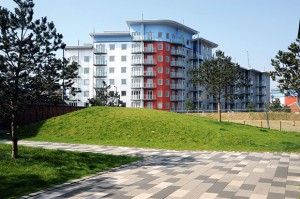The completed phase one buildings helped the project win a national award
