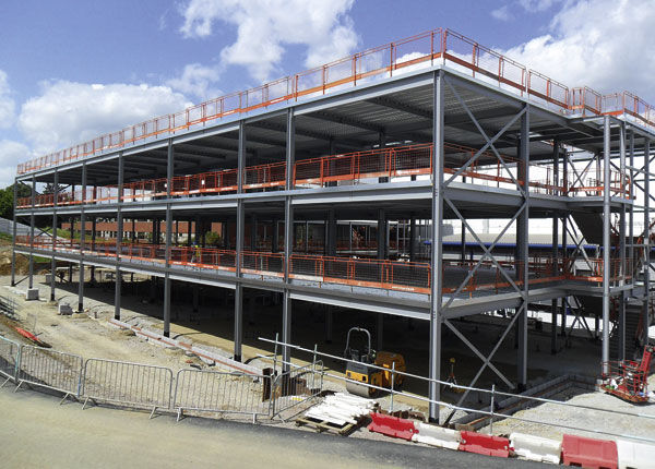 Steel frame quickens hospital extension