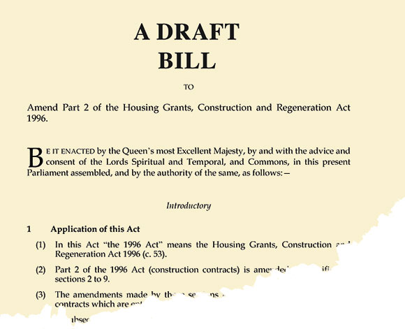 The Construction Contracts Bill