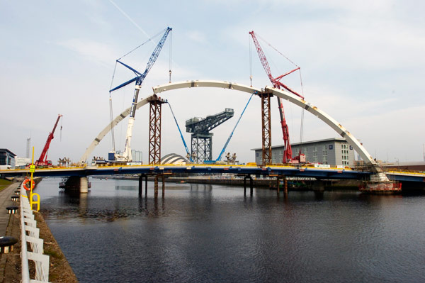 New bridge arch spans the Clyde