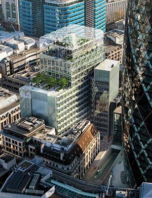 The building occupies a prestigious City of London site