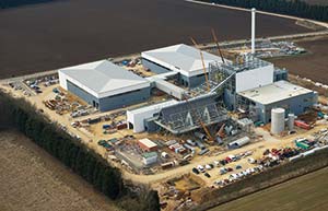 The energy centre takes shape in the Lincolnshire countryside