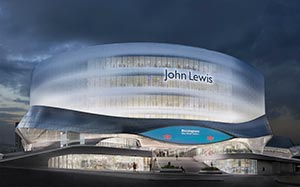 The John Lewis store will feature the same metallic cladding as the rest of the station project