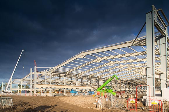 Three large portal frames will house the main processing plant
