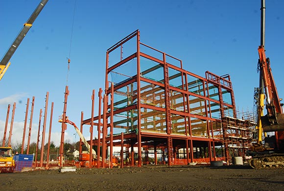 A bespoke steel frame will allow the client to get maximum flexibility from the building
