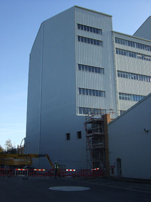 The clad structure nears completion