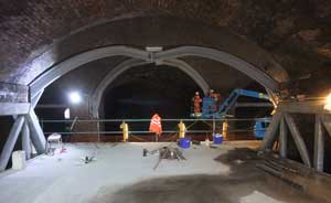 Existing arches have been strengthened with steelwork