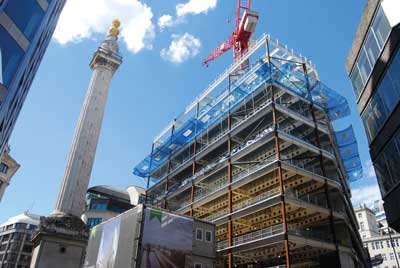 The new building is adjacent to one of London’s most famous landmarks