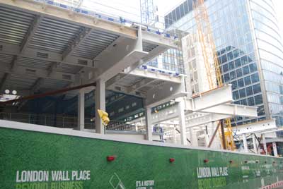 1 London Wall Place’s cantilevers are up to 8m long