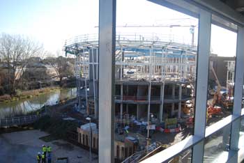 View of the cinema and River Chelmer from the John Lewis store