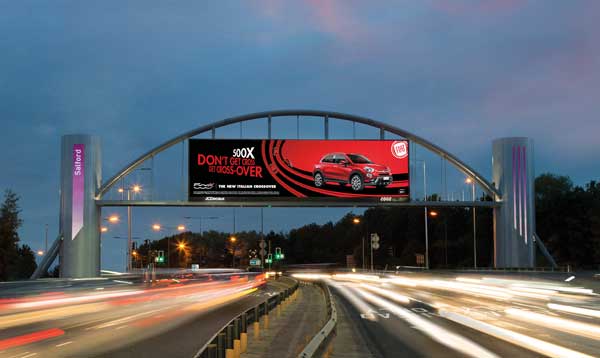 Steel bending creates purpose-built motorway advertising arch