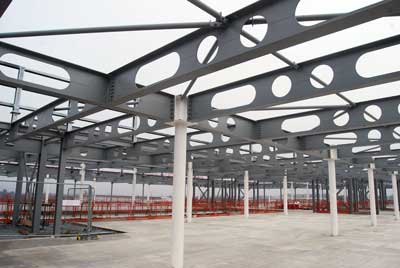 Cellular beams have been used throughout for service integration