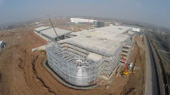 The galvanized M&S car park required 1,200t of steel 