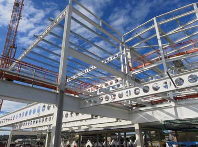 Westok cellular beams have been used throughout to create long spans