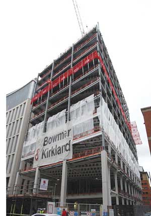 Manchester city centre landmark formed in steel