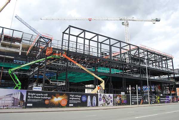 Steelwork progresses on UK’s largest higher education project