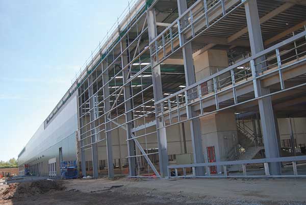 Frame up for first of two Warth Park distribution centres