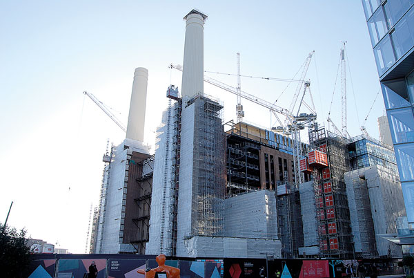 Construction work powers ahead at Battersea