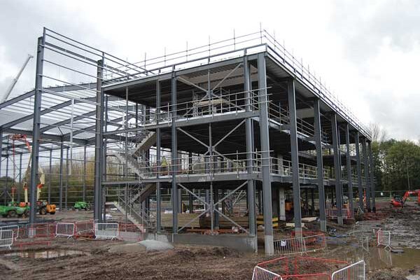 Camberley manufacturing HQ taking shape with steel