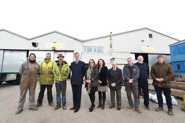 Somerset-based steelwork contractor welcomes MP<br>as expansion plans begin