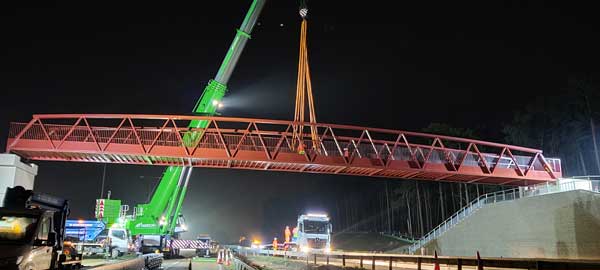 Steel bridge installed at major M25 junction upgrade