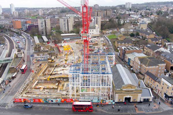 Steelwork creating Outstanding south London leisure centre