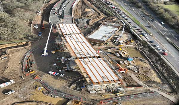 Steelwork creating improved A12 junction