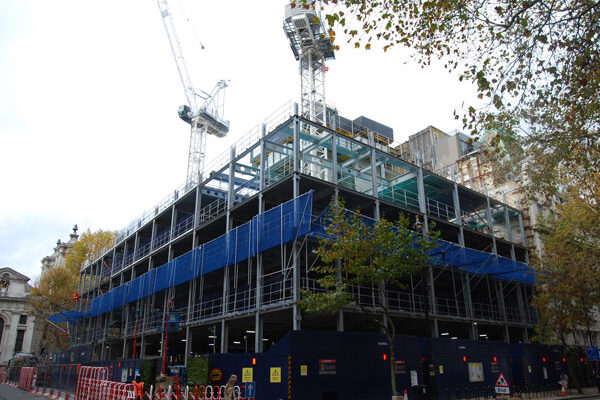 Retained façade for BREEAM Outstanding office scheme Retained façade for BREEAM Outstanding office scheme