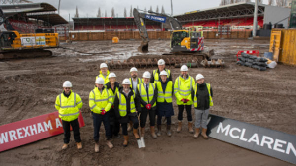 Work starts on Wrexham stadium redevelopment Work starts on Wrexham stadium redevelopment