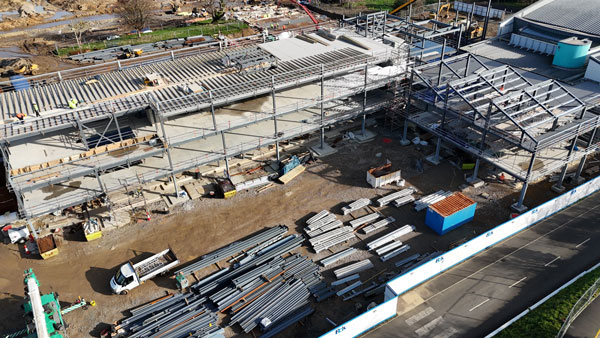 Steelwork creating Guernsey education campus