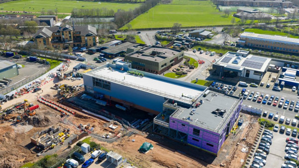 Steel on target at police firearms training facility