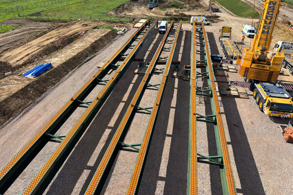 Hampshire village bypass bridge takes shape Hampshire village bypass bridge takes shape