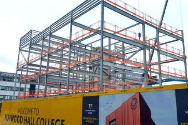 Steel frame rises at Rochdale education campus