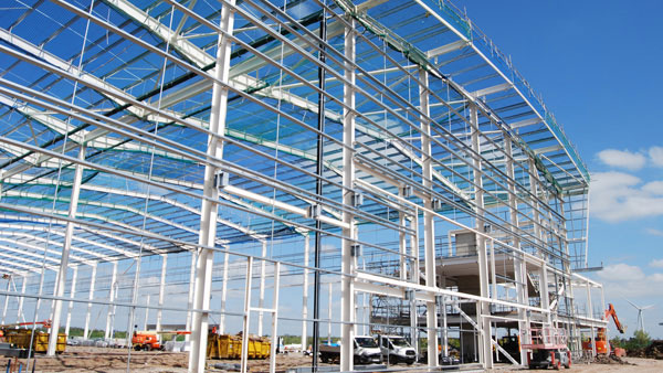 Steel frames for logistics expansion