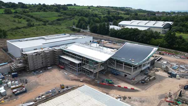 Steel frame up for Irish ice bowl 